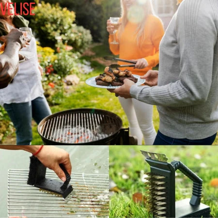 CEPILLO LIMPIADOR DE PARRILLA 3 EN 1