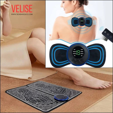 Pack: Alfombra masajeadora de pies + Mini masajeador muscular